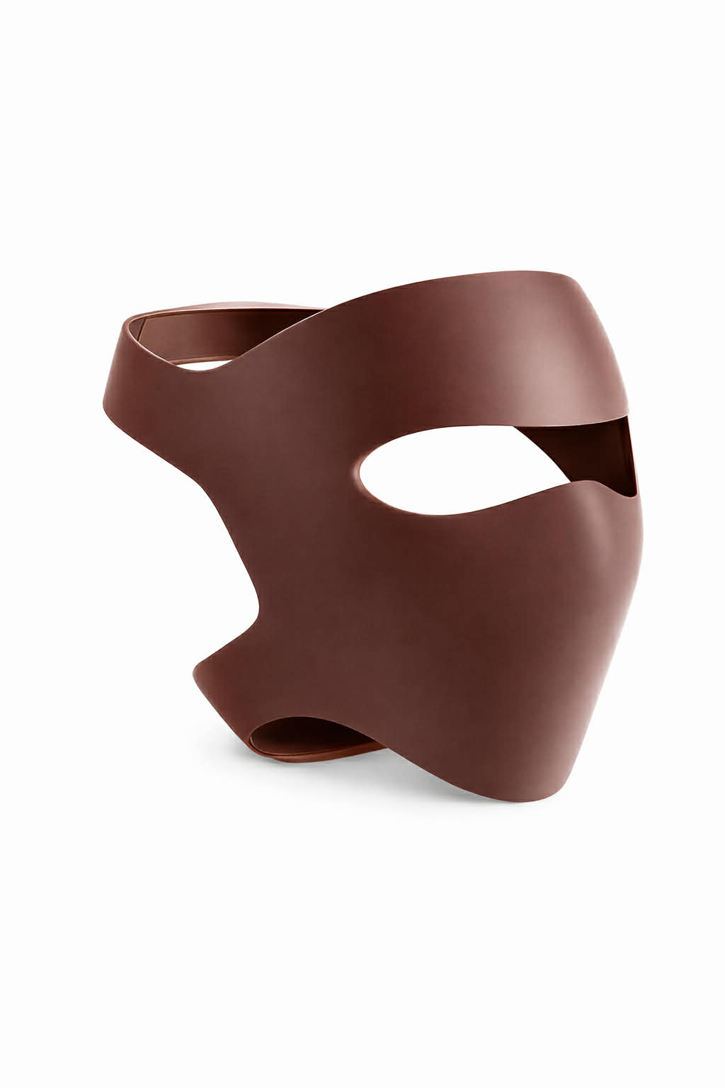 LumiAura LED Face Mask shown from the left side view, a top-rated LED light therapy mask in the USA designed for online shoppers searching for effective at-home skincare solutions. This premium LED face mask supports skin rejuvenation, helps improve the appearance of dark spots, redness, wrinkles, and uneven skin tone, and promotes a more radiant, youthful-looking complexion. Ideal for customers comparing LED face masks online, available for fast and free shipping across the United States.